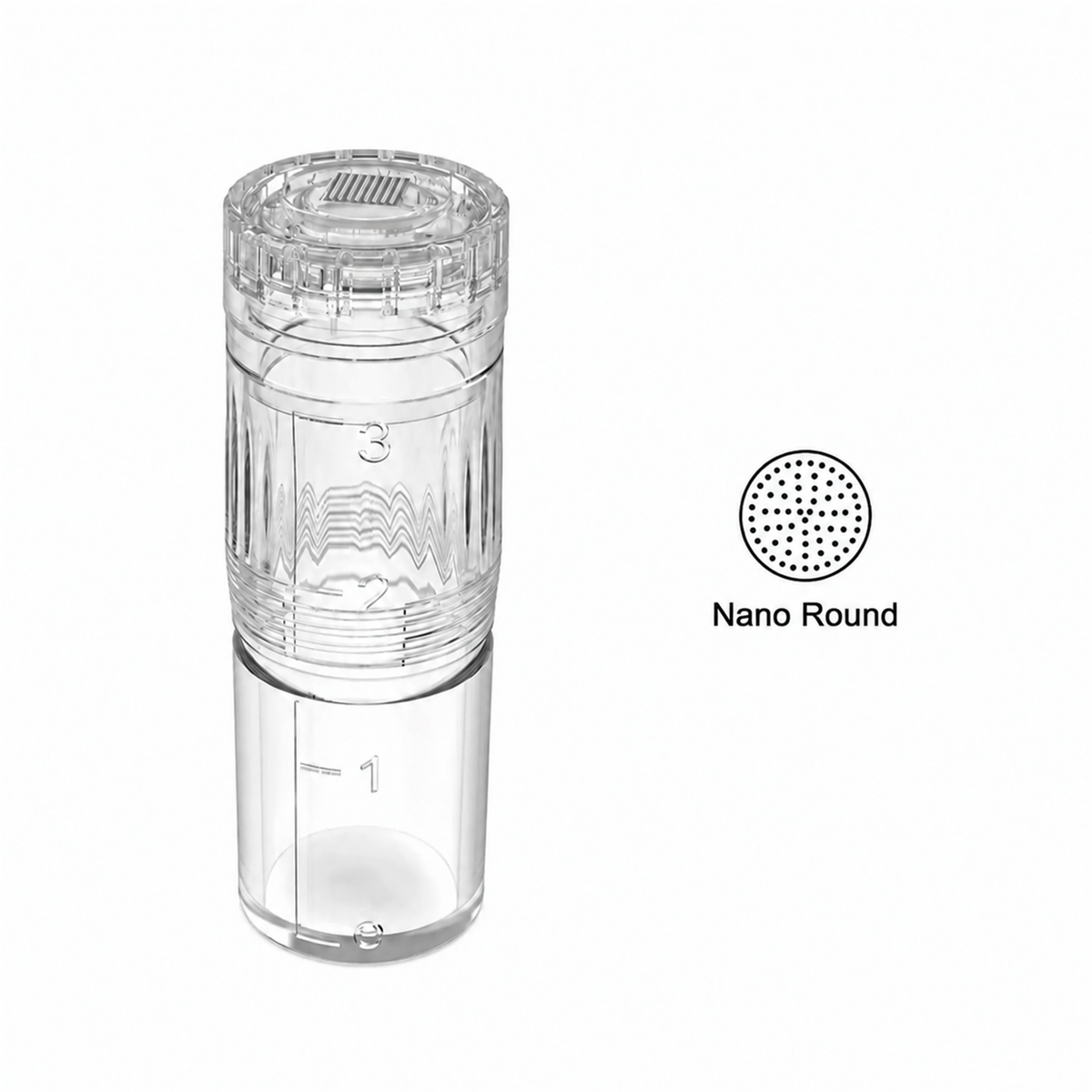 خرطوشة Nano Round بديلة لجهازي Hydra Pen H3 و H5 مع خزان ومخطط الرأس الدائري