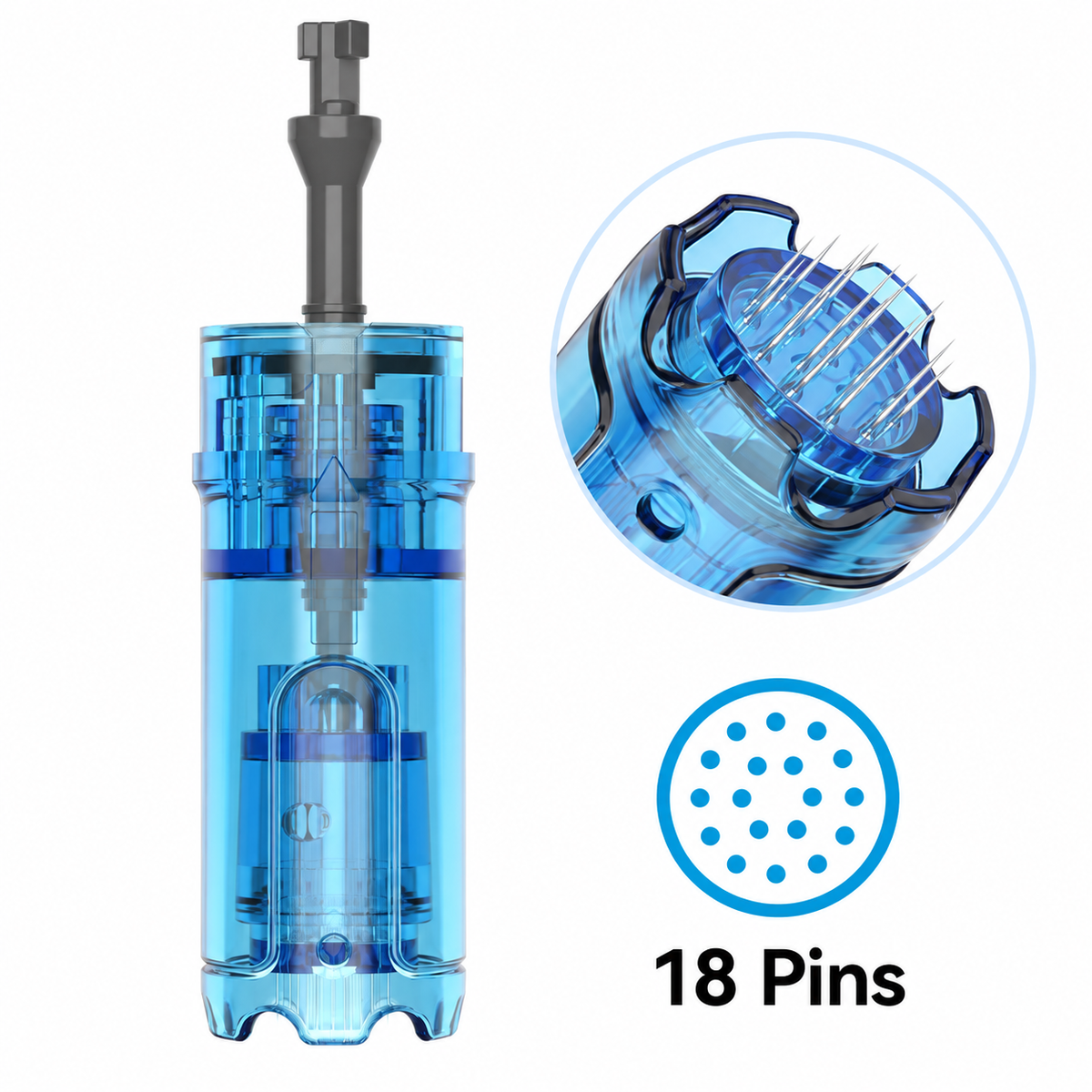 خرطوشة بديلة ذات 18 إبرة لجهازي Dr. Pen M9 و M8 Max مع تفاصيل الإبر